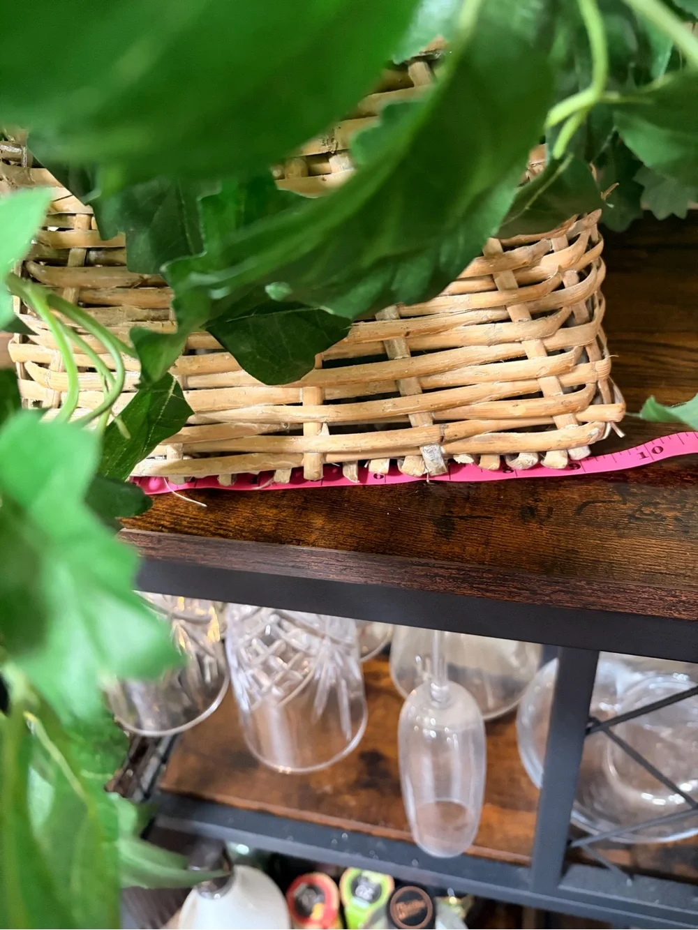 Artificial Ivy Basket - Green Faux Hanging Plant